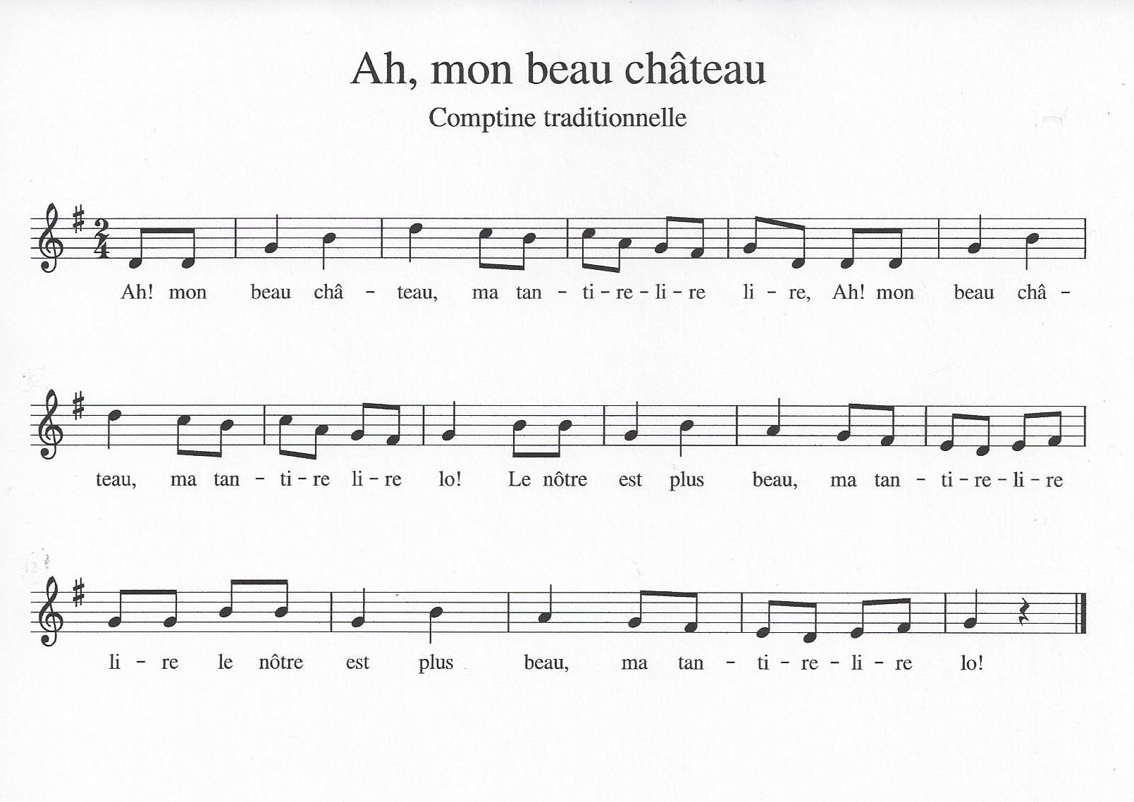 Ah mon beau château