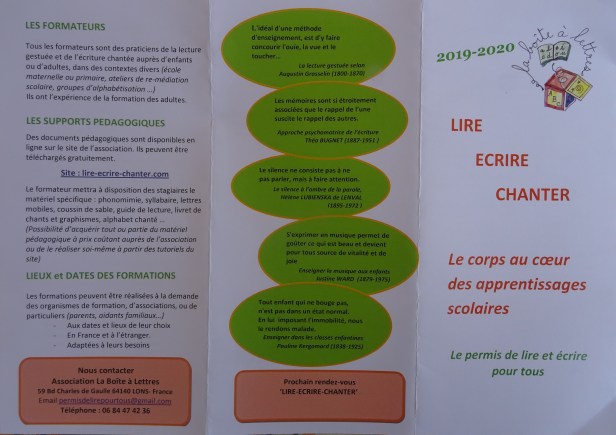 photo flyer formation 2019 2020 2